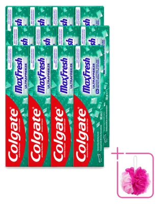 Imagen del producto de 12 unidades de pasta dental Colgate Max Fresh Clean Mint, 100 ml, pack ahorro