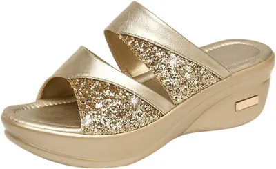 Imagen del producto de Sandalias de tacón cuña para mujer, diseño moderno, tallas 36-42, ideales para la primavera