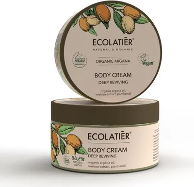 Zdjęcie produktu dla ECOLATIER Body Cream Deep Reviving Organic Argana, 250 ml