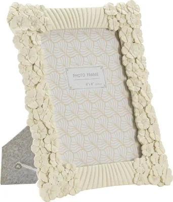 Produktbild von Bilderrahmen Polyresin mit Blütendekor 15x20 cm creme Mauro Ferretti Cempalk