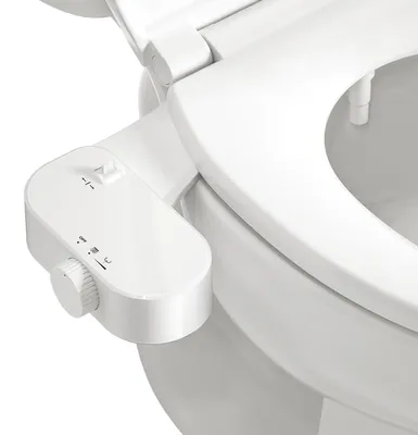 Produktbild von Bidet Aufsatz für WC-Sitz - Nicht elektrischer Bidetaufsatz - Selbstreinigende Düse - Einstellbarer Wasserstrahl - Winkelverstellung - Einfache Montage - Weiß
