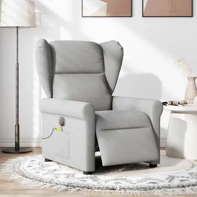 Obrázok produktu pre vidaXL Masážne kreslo Electric Cloud Grey Fabric