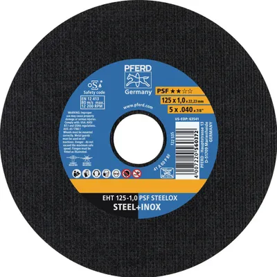 Norton Clipper – Dischi Da Taglio Per Acciaio/Inox 125x1,0x22,23 Mm – Confezione Da 100 Pezzi In Secchio Sigillato