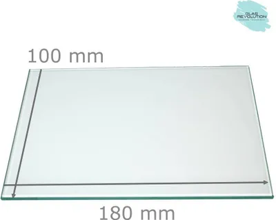 Produktbild von Ersatzglas für Grablaterne | Grablicht - Klarglas - nach Wunschmaß - 180 mm x 100 mm