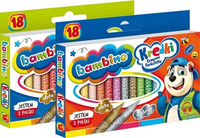 Produktbild von Bambino Wachsmalstifte 18 Stück Intensive Farben Set für Kinder