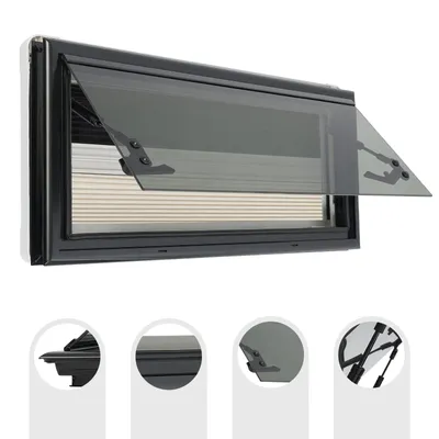 Obrázek produktu pro Okno do karavanu 700 × 300 mm, výklopné okno do karavanu, okno do obytného vozu, výklopné okno do obytného vozu