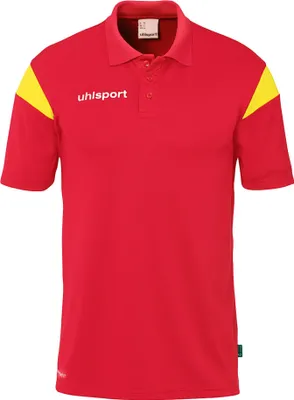 Produktbild von Uhlsport Squad 27 Polo Shirt - rot/limonengelb, Größe:128