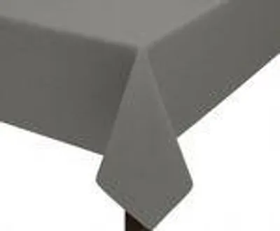 Produktbild von Tischdecke Garten Rechteckig 130x220 cm Grau mit Paspel Band pflegeleicht Weichschaum abwischbar Rutschfest Wetterbeständig