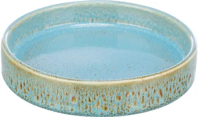 Produktbild von Trixie flacher Keramiknapf mit Musterung - blau