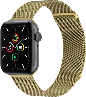 Productafbeelding van imoshion Milanees magnetisch bandje voor de Apple Watch | 44/45/46/49 mm - Maat M - Goud