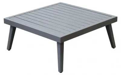 Immagine prodotto di Tavolino basso in alluminio da salotto esterno giardino o terrazza con piano a doghe