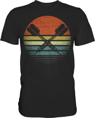 Produktbild von Vintage Darts Dartpfeil Sunset T-Shirt – Black / M