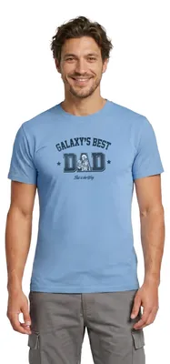 Produktbild von Star Wars: Mandalorian Galaxies Best Dad Motiv Männer T-Shirt, S, Carolina Blue