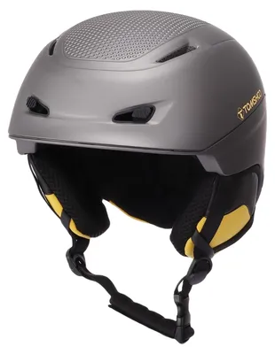 Produktbild von Skihelm mit Ohrenschützer, Belüftung, für Schneesport, verstellbar, für Erwachsene (Damen und Herren), Grau, Größe L