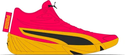 Produktbild von Puma Court Pro Basketballschuhe Gelb,Rot EU 42 1/2 Mann Gelb,Rot EU 42 1/2