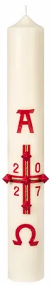 Produktbild von Osterkerze Altarkerze Jahreszahl 2027 90 x 9 cm mit 10% Bienenwachs