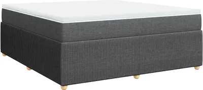 Obrázek produktu pro vidaXL Postel Boxspring s matrací Tmavě šedá 180x200 cm Látka