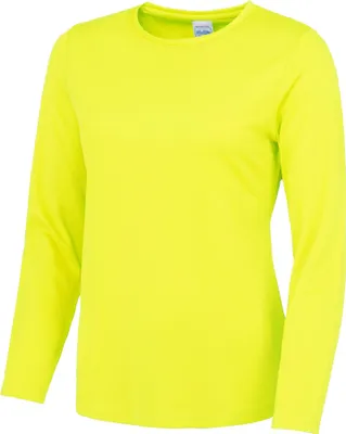 Image de AWDis Just Cool T-shirt femme girlie, manches longues RW4814 (XL) (jaune fluo)