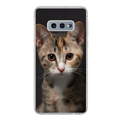 Produktbild von MuchoWow® Handyhülle Schutzhülle Hülle für Samsung Galaxy S10e Katze - Schwarz - Porträt Silikon Softcase Handy Hülle - Handy