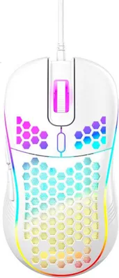 Image de INF Souris Gaming Filaire USB RGB - DPI Réglable, Modèle Filaire Blanc