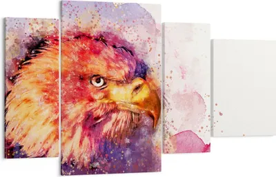 Produktbild von Bild auf Leinwand - Leinwandbild - Adler Vogel Feder - 120x70cm - Wand Bild - Wanddeko - Wandbilder - Leinwanddruck - Bilder - Kunstdruck - Wanddekoration - Leinwand bilder - Wandkunst - DL120x70-4054