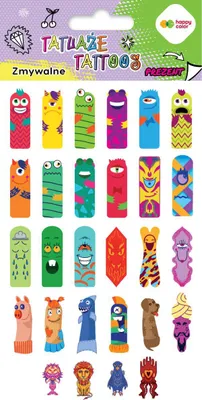 Obrázek produktu pro Smyvatelné tetování pro děti Happy Color Fingers Tattoo