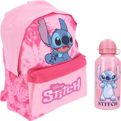 Produktbild von Disney Lilo und Stitch Mädchen Rucksack Schultasche Alu-Trinkflasche 40x30x15 cm