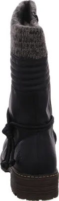 Produktbild von Rieker Damen Stiefel Warmfutter Kordel Winterstiefel Raffung Strick Z4755, Größe:41 EU, Farbe:Schwarz