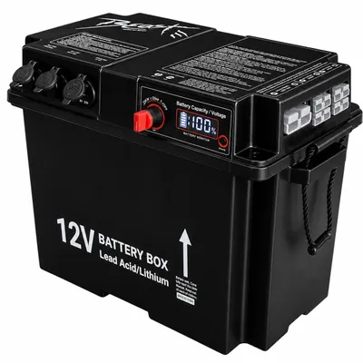 Obrázek produktu pro NEMAXX® BB290 bateriový box 12V pro AGM Gel LiFePO4 voltmetr hlavní vypínač 3x 12V zásuvky 2x USB Anderson 50A/100A kempování loď obytný vůz offgrid