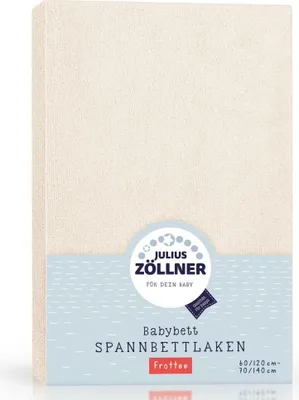 Produktbild von Julius Zöllner 8300113230, Bettlaken vorhanden, Baumwolle, 70 x 140 cm, Naturfarben, Einfarbig, 80% Baumwolle und 20% Polyester