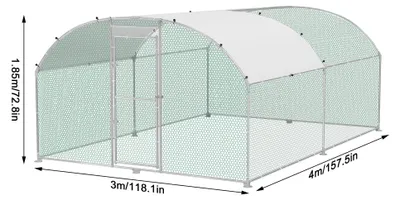 Zdjęcie produktu dla Kurnik - Wybieg dla kur - Klatka dla drobiu - Zewnętrzny wybieg - Klatka dla zwierząt - 300x400x185 cm