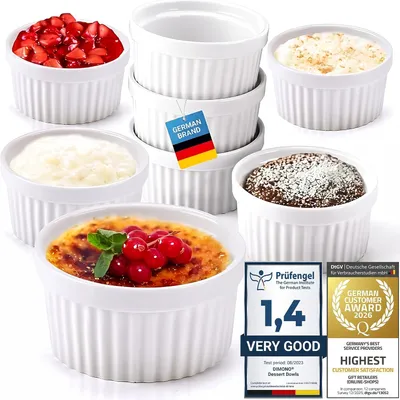 Produktbild von Crème brûlée-förmchen – Set mit 8 Stück – Keramische Auflaufförmchen