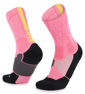 Produktbild von Basketballsocken Herren Damen Atmungsaktive Fußballsocken Sportsocken Gepolsterte Sportsocken