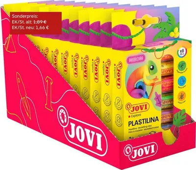 Produktbild von Knetmasse Plastilina Neon, sortiert - 6er-Pack