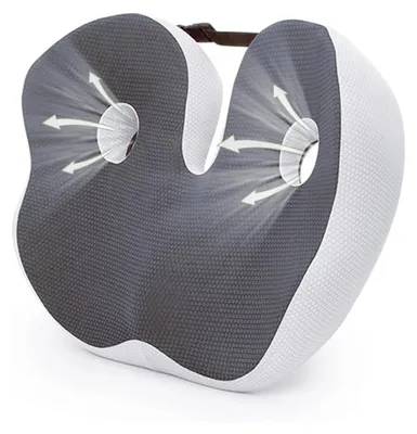 Zdjęcie produktu dla Poduszka ortopedyczna, ergonomiczna konstrukcja, regulowana szerokość, CIEMNOSZARA