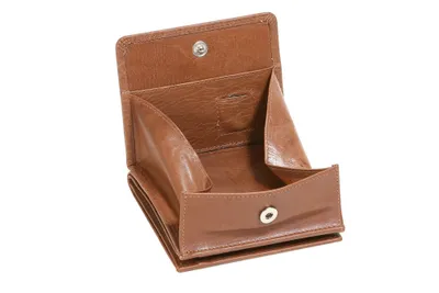 Produktbild von LEAS Wiener-Schachtel im Ausweis-Format mit großer Kleingeldschütte, Echt-Leder, cognac Special Edition