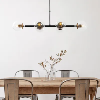Produktbild von Opviq, Fazli- Fazli FLG, Schwarz, Kronleuchter, 110 x 40 x 35-66 cm, Metallkörper