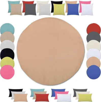 Produktbild von Kissenhülle (Serie Ellen) Ø 50cm Zierkissenhülle Dekokissenhülle Dekokissen, Farbe: Braun