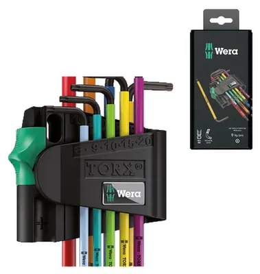 Image de Kit de clés à douille Wera 967 TX BO, multicolore