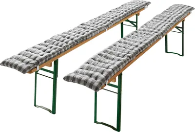Produktbild von REDBEST Bierbank-Auflage Nashville" 2er-Pack grau 25x220 cm"