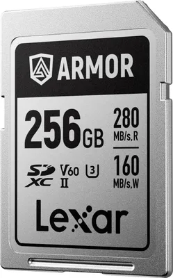 Immagine prodotto di Scheda SD Lexar Armor Silver PRO da 256 GB - Soluzione di archiviazione UHS-II robusta per professionisti
