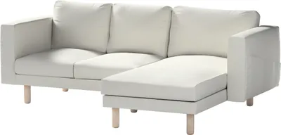 Produktbild von Dekoria Bezug für Norsborg 3-Sitzer Sofa mit Recamiere, mittelgrau, Norsborg Bezug für 3-Sitzer Sofa mit Recamiere