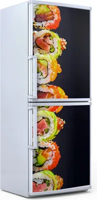Produktbild von Kühlschrankdekoration 70x180 cm Aufkleber auf dem Kühlschrank - japanisches Essen Sushi-Rollen