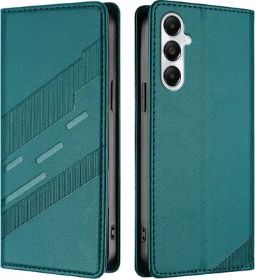 Image de Etui pour Samsung Galaxy A05s, étui portefeuille en cuirPolyuréthaneavec fente pour cartes et fonction stand Grün