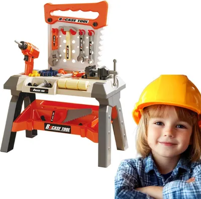 Produktbild von Werkstatt - Basteltisch - 63 Teile - Spielzeug - Spiel und Lernen - das perfekte Geschenk