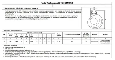 Obrázek produktu pro Hak Zrywkowy 7/8Mm Hz10 Lc60Kn Titanoboa Kl.10