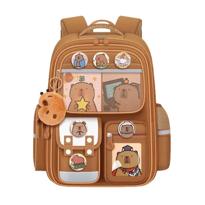Image de Sac à dos Minicee Capibara – Imperméable, pour l'école et les enfants, taille S (39 cm)