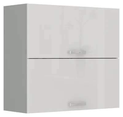 Produktbild von ULLERIKE Hängeschrank mit Klappfunktion – Breite 80 cm, weiß/grau