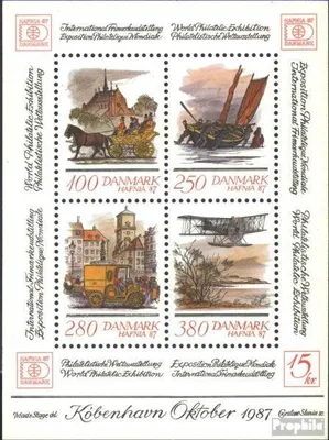 Produktbild von Briefmarken Dänemark 1986 Mi Block5 (kompl.Ausg.) gestempelt HAFNIA 87