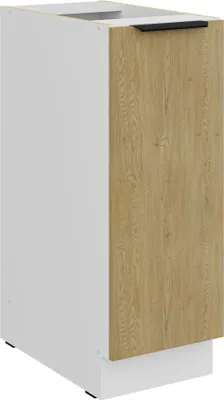 Produktbild von Küchen Unterschrank Schrankauszug 30 cm CREMONA Eiche hell + Weiß matt Küche Küchenzeile Küchenblock Einbauküche